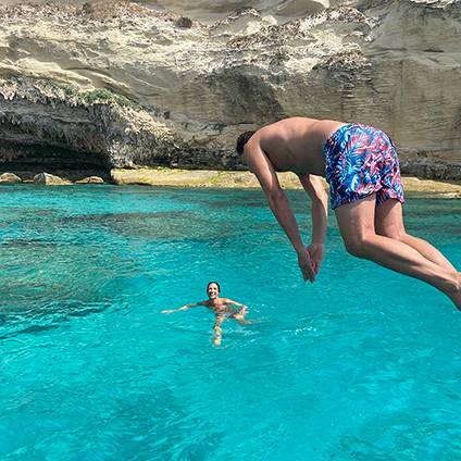 navetta in gommone per le spiagge dell'arcipelago di la maddalena
