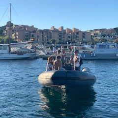 navetta in gommone per le spiagge dell'arcipelago di la maddalena
